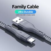 Cablu USB-C Fast Charging 2.4A, 12W, 480Mbps Duzzona A8, 2m