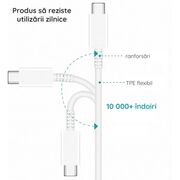 Cablu Samsung Super Fast Charging 5A USB-C PD100W, bulk, EP-DN975BBEGWW