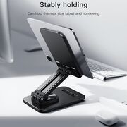 Suport tableta birou, stand telefon, pliabil, rotativ 360, Yesido C183, negru