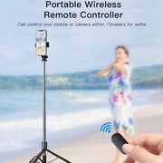 Selfie stick trepied cu telecomanda Yesido SF13, negru