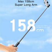 Selfie stick trepied cu telecomanda Yesido SF13, negru