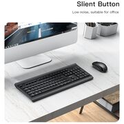 Tastatura ergonomica wireless + remote mouse Yesido KB12 Intelligent Hibernation, Plug&Play, negru