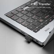 Tastatura ergonomica wireless + remote mouse Yesido KB12 Intelligent Hibernation, Plug&Play, negru