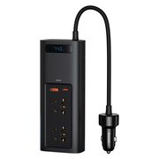 Invertor auto 12V 220V Baseus, 150W, negru, CRNBQ-A01