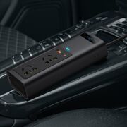 Invertor auto 12V 220V Baseus, 150W, negru, CRNBQ-A01
