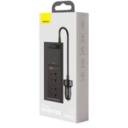 Invertor auto 12V 220V Baseus, 150W, negru, CRNBQ-A01