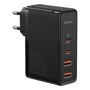 Incarcator 2 x USB QC3.0 / 2 x Type-C PD100W + cablu Type-C la Type-C Baseus GaN2 Pro, CCGAN2P-L01