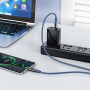Cablu Fast Charging Usb tip C la Usb tip C 100W, Display LED Hoco S51, 3A, 1.2m, negru