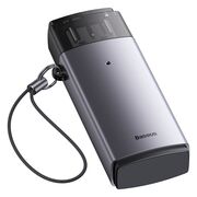 Card Reader USB la card SD, micro SD Baseus, Plug&Play, gri, WKQX060013