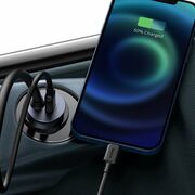 Incarcator auto USB Type-C Fast Charge Baseus Port Extension, 2x USB, 2x Type-C, Fast Charging, 120W, gri, CCBT-A0G