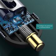 Incarcator auto USB Type-C Fast Charge Baseus Port Extension, 2x USB, 2x Type-C, Fast Charging, 120W, gri, CCBT-A0G