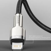 Cablu date USB la Lightning Baseus, 2.4A, 25cm, negru, CALJK-01