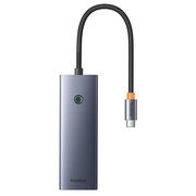 Hub, adaptor USB Type-C la 1 x HDMI 4K@60Hz, 3 x USB, 1 x Type-C PD, SD, TF Baseus, B00052803811-00