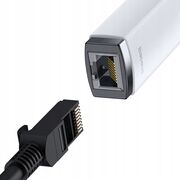 Adaptor USB-C la RJ45 Baseus, 100Mbps, alb, WKQX000202