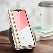 Pachet 360: Husa cu folie integrata Samsung Galaxy Z Fold 5 I-Blason Cosmo, roz