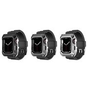 [Pachet] Husa + curea Apple Watch 4 / 5 / 6 / SE / SE 2 (44mm) Lito Metal RuggedArmor, argintiu, LS002