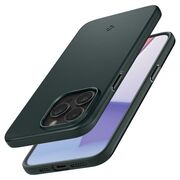 Husa iPhone 15 Pro Max Spigen Thin Fit, verde inchis