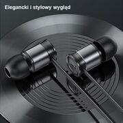 Casti Type-C in Ear cu microfon Usams EP-46, negru, HSEP4603