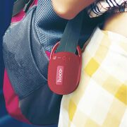 Mini boxa Bluetooth TWS Hi-Fi Hoco HC17 cu holder curea, rosu