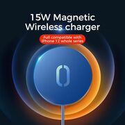 Incarcator wireless magnetic JoyRoom JR-A28, incarcare rapida, 15W, 1m, negru