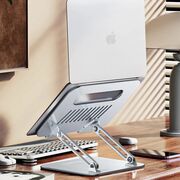 Suport laptop / tableta de birou ajustabil, pliabil Yesido LP05, argintiu
