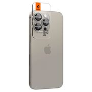 [Pachet 2x] Folie sticla camera iPhone 14 Pro / 14 Pro Max / 15 Pro / 15 Pro Max Spigen Glas.tR Optik, bej