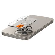 [Pachet 2x] Folie sticla camera iPhone 14 Pro / 14 Pro Max / 15 Pro / 15 Pro Max Spigen Glas.tR Optik, bej