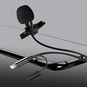Microfon lavaliera cu fir Techsuit WL1, lightning iPhone, Jack, negru