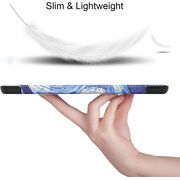 Husa Samsung Galaxy Tab S9 / S9 FE UltraSlim de tip stand, functie sleep/wake-up - starry night