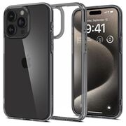 Husa iPhone 15 Pro Spigen Ultra Hybrid, clear / grey