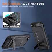 Husa antisoc iPhone 7 / 8 / SE 2, SE 2020 / SE 3, SE 2022 Techsuit Hybrid Armor Kickstand, negru