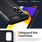Husa antisoc Samsung Galaxy A53 5G Techsuit Hybrid Armor Kickstand, negru