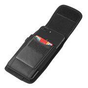 Husa tip toc, borseta telefon / Outdoor Phone Waist Bag (TWB1) cu carabina XL, 16.5x9x2.5cm, 6.5 inch - negru