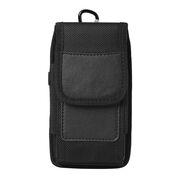 Husa tip toc, borseta telefon / Outdoor Phone Waist Bag (TWB1) cu carabina XXL, 17.5x10x2.5cm, 7 inch - negru