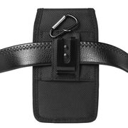 Husa tip toc, borseta telefon / Outdoor Phone Waist Bag (TWB1) cu carabina XXL, 17.5x10x2.5cm, 7 inch - negru