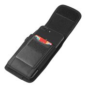 Husa tip toc, borseta telefon / Outdoor Phone Waist Bag (TWB1) cu carabina XXL, 17.5x10x2.5cm, 7 inch - negru