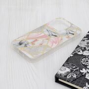 Husa iPhone 15 Pro Techsuit Marble, Pink Hex