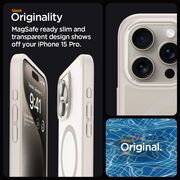 Husa iPhone 15 Pro cu MagSafe Spigen Ultra Hybrid, frost natural titanium