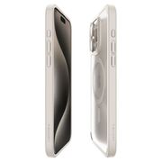 Husa iPhone 15 Pro cu MagSafe Spigen Ultra Hybrid, frost natural titanium