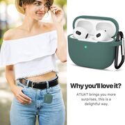 Husa Apple AirPods 3 Techsuit Silicone Case, verde inchis