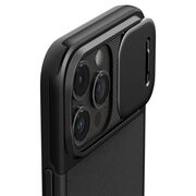 Husa iPhone 15 Pro Spigen Optik Mag Armor, negru