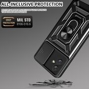 Husa pentru Samsung Galaxy A04e cu inel Ring Armor Kickstand Tough, protectie camera (negru)