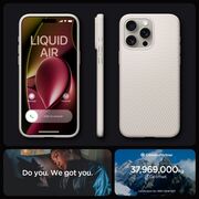 Husa iPhone 15 Pro Spigen Liquid Air, natural titanium