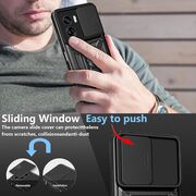 Pachet 360: Folie din sticla + Husa pentru Honor 90 Lite Ring Armor Kickstand Tough Rugged Cover cu protectie camera (negru)
