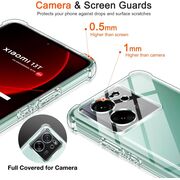 Pachet 360: Folie din sticla + Husa pentru Xiaomi 13T / 13T Pro Anti-Shock 1.5mm reinforced 4 corners, transparent