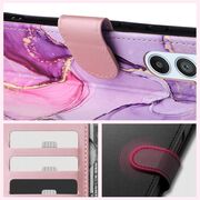 Husa pentru Samsung Galaxy A15 Wallet tip carte, marble