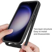 [Pachet 360°] Husa + folie Samsung Galaxy S24 Techsuit Defense, negru