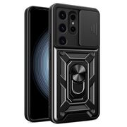 Husa pentru Samsung Galaxy S24 Ultra cu inel Ring Armor Kickstand Tough, protectie camera (negru)