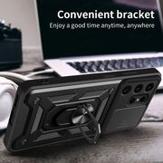 Husa pentru Samsung Galaxy S24 Ultra cu inel Ring Armor Kickstand Tough, protectie camera (negru)