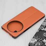 Husa Honor Magic 6 Lite Eco Leather View flip tip carte, portocaliu